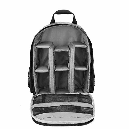 Andoer Camera Backpack showing padded compartments.