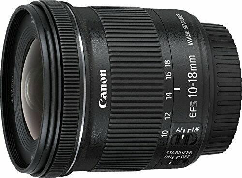 Canon EF-S 10-18mm camera lens with image stabilizer