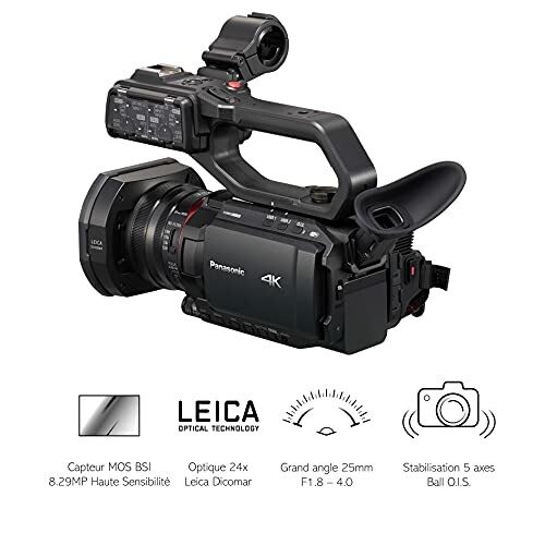 Panasonic 4K video camera with Leica lens and optical technology